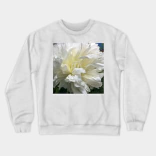 Pure White Carnation Cloud Crewneck Sweatshirt